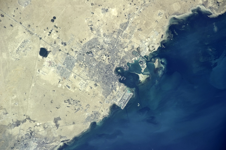 Satellite Image of Doha, Qatar