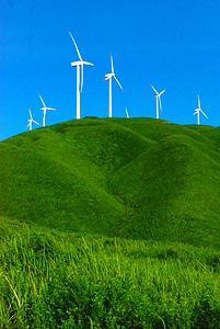 Sky wind turbines renewable energy photo