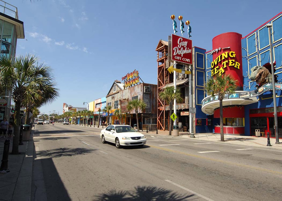 Driving down Myrtle Beach, South Carolina
