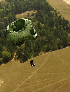 Paratrooper in action in South Carolina