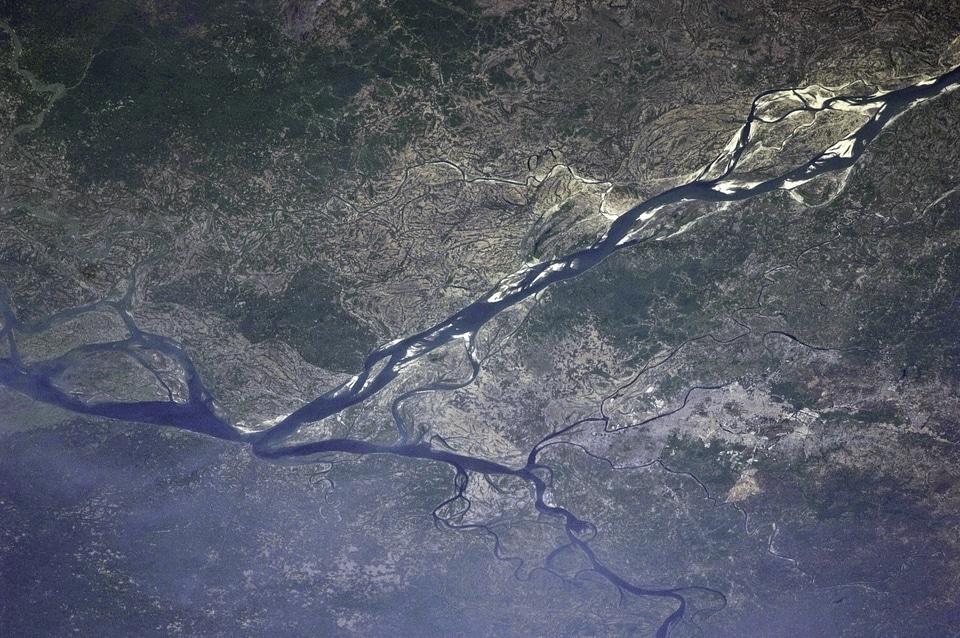 View of Dhaka from the International Space Station in Bangladesh