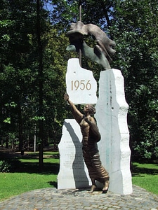 Monument of the Hungarian Revolution of 1956 in Kaposvar, Hungary photo