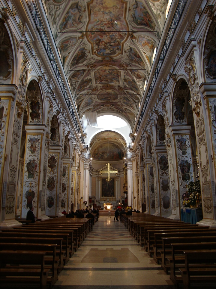Inside the Cathedral of Santa Maria in Caltanissetta, Italy