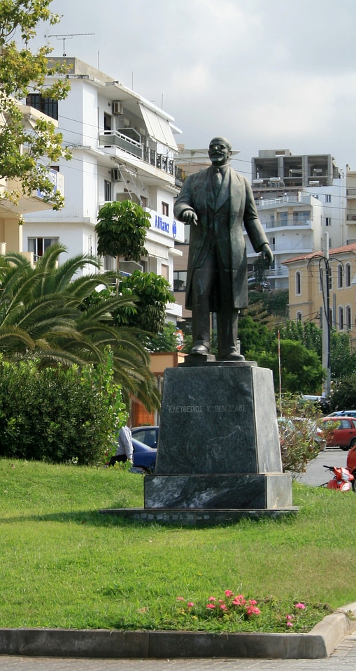 Eleftherios Venizelos statue in Rethymno, Greece
