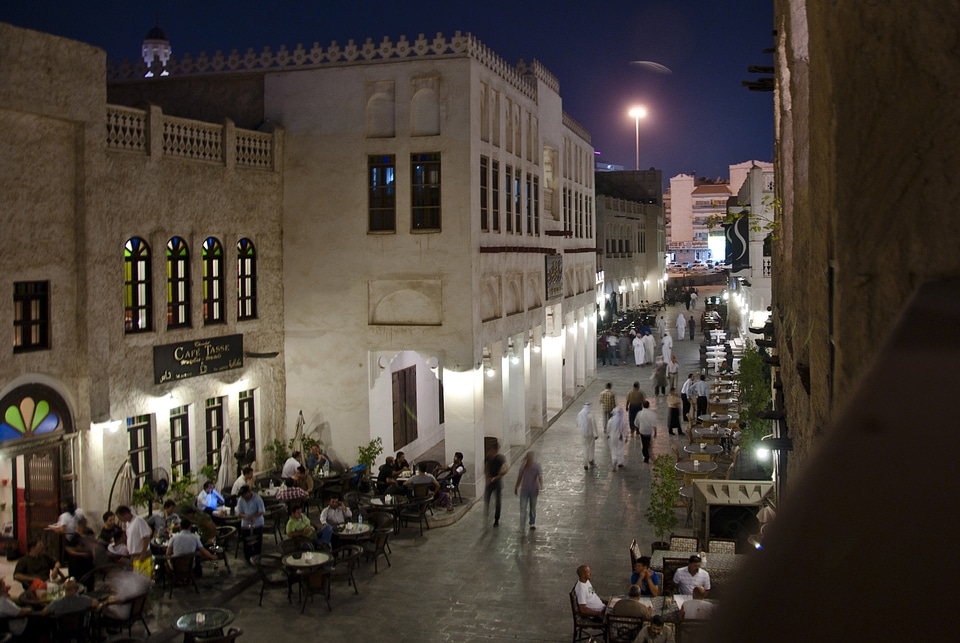 Souq Waqif, Doha, Qatar night Cityscape