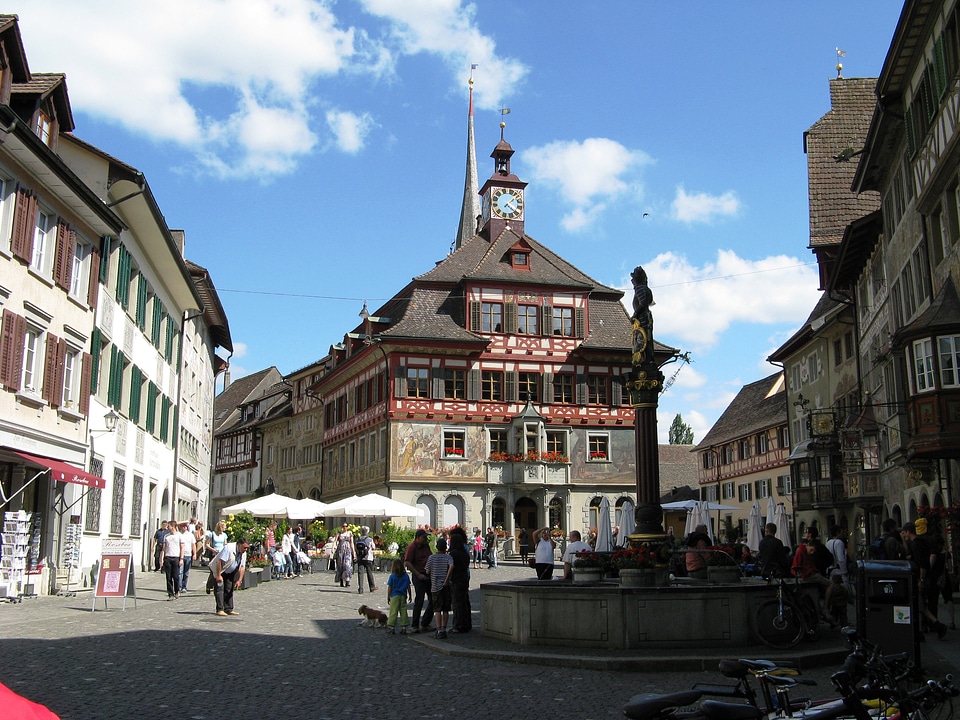 Town Hall building and plaza in Stein am Rhein, Switzerland