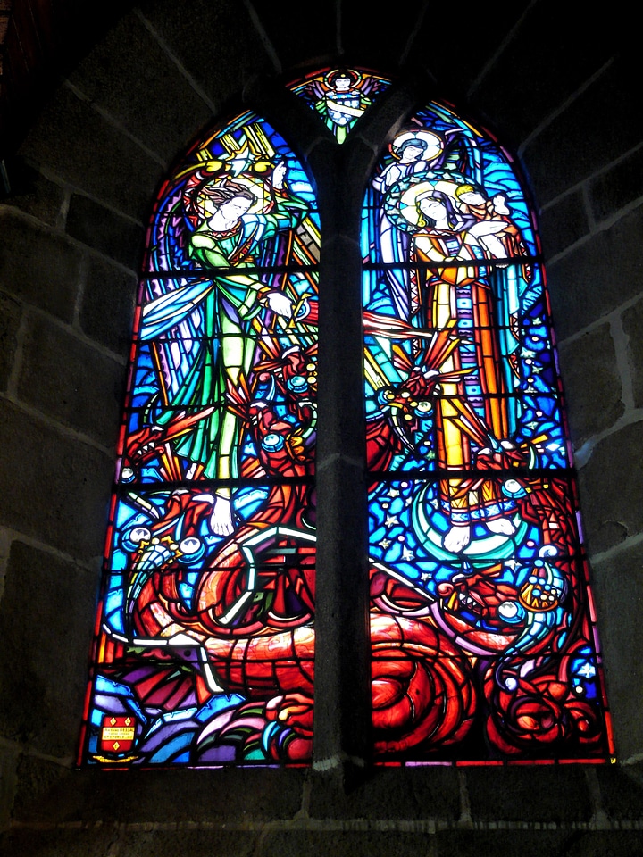 Window Pane Art in the Cathedral in Odessa, Ukraine