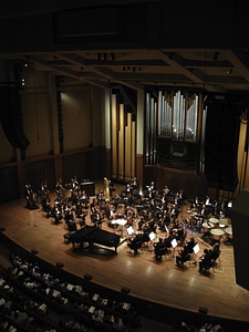 Seattle Symphony Orchestra in Benaroya Hall in Washington photo