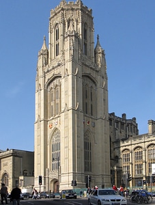 The Wills Memorial Building on Park Street in Bristol, England photo