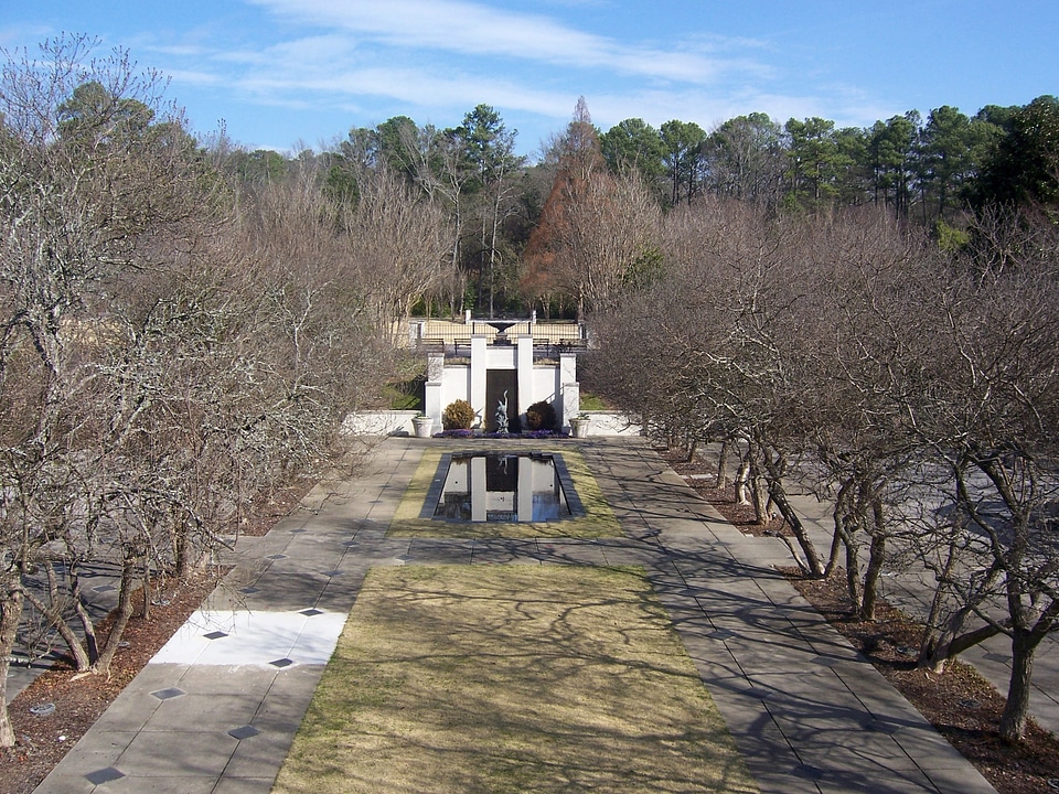 Hill Garden during winter in Birmingham, Alabama