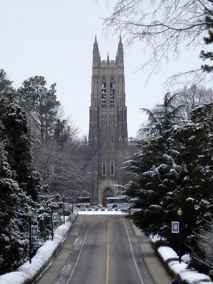 Duke Chapel in the Winter in Durham, North Carolina