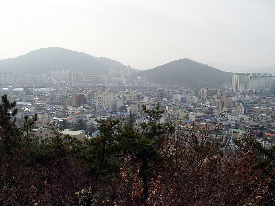 Jeongeup seen from Seonghwangsan in South Korea