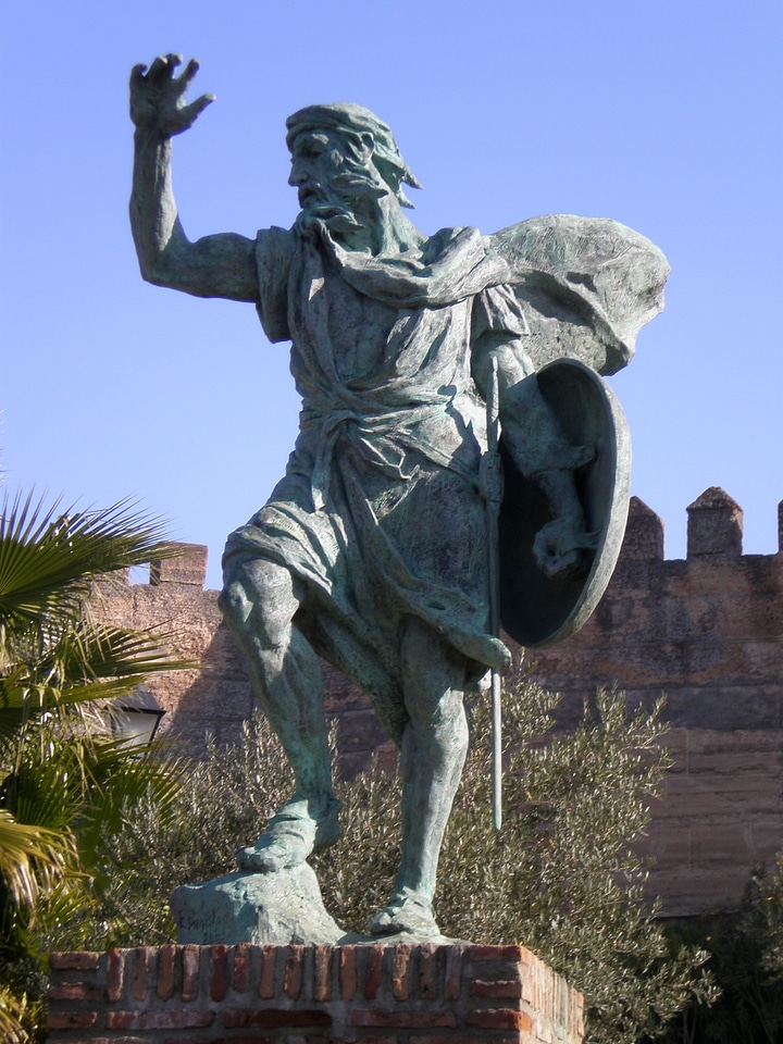 Statue of Ibn Marwan in Badajoz, Spain