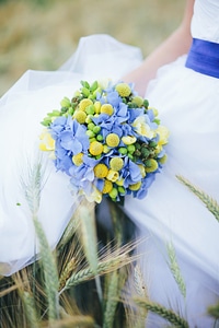 Flower caroline s blue flower bridal bouquet