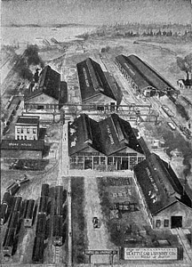 Seattle Car and Foundry works plant in Renton 1916 in Renton, Washington