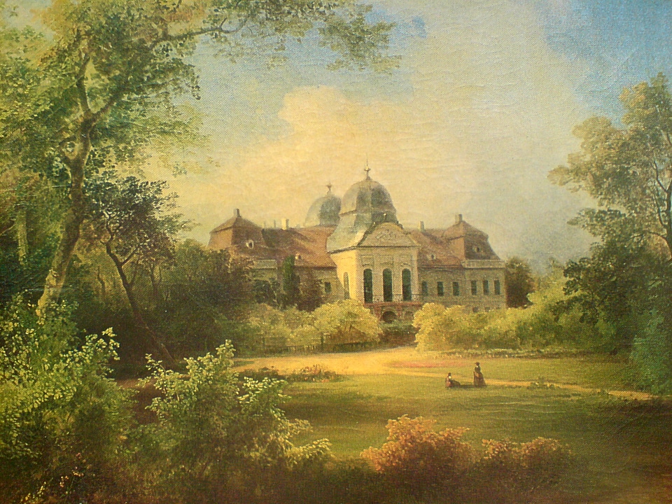 A painting from 1869 representing the palace from Godollo, Hungary