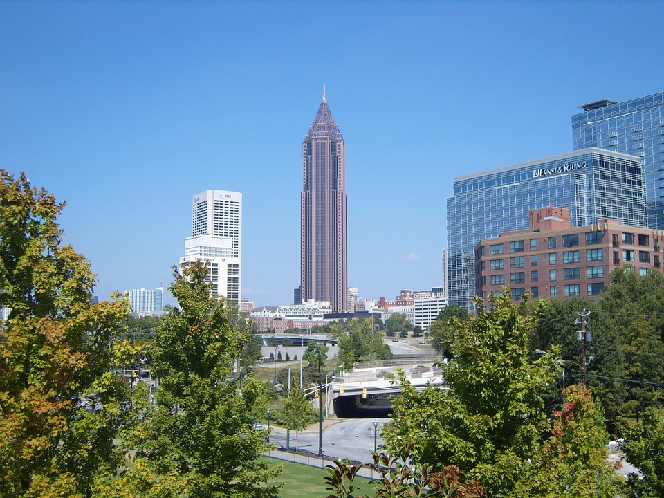 View of the high towers of Atlanta, Georgia