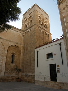 Bell tower of the church of San Benedetto in Brindisi, Italy photo
