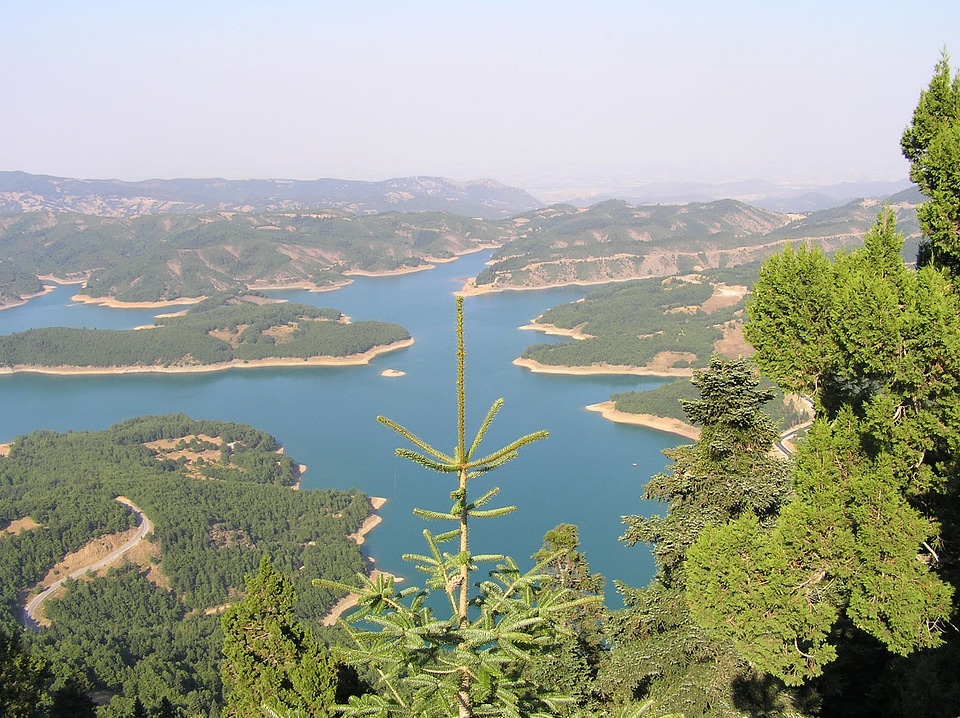Plastiras' Lake, near the city in Karditsa, Greece