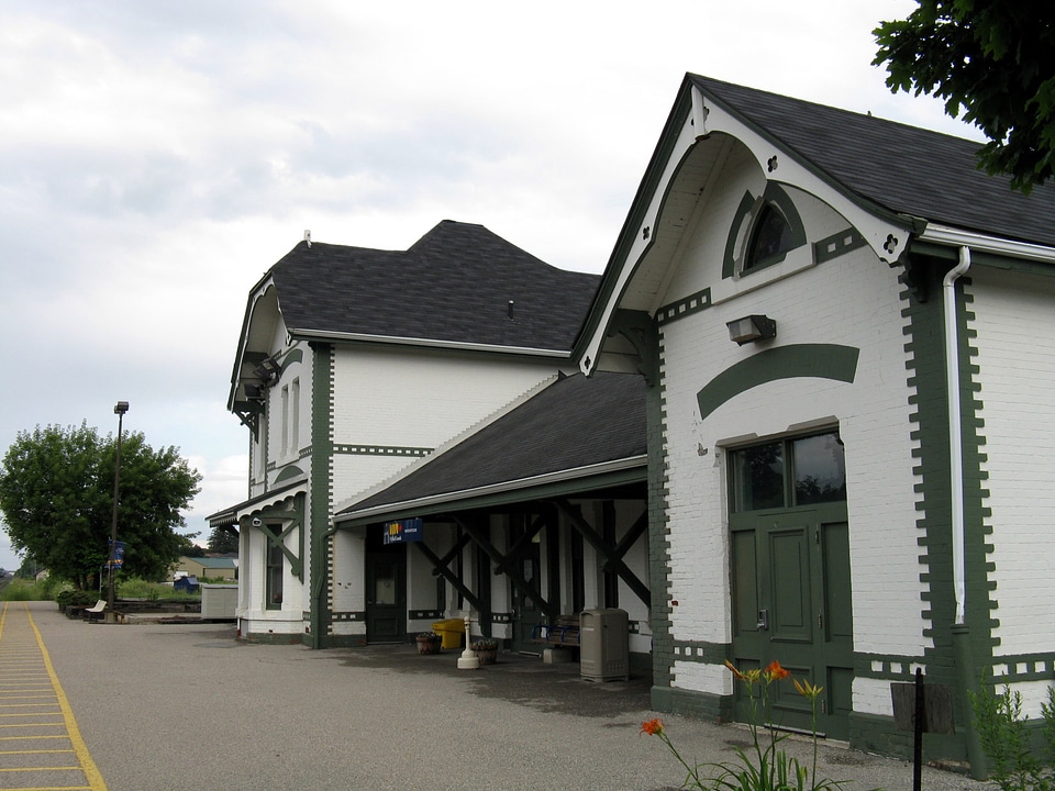 Woodstock Via Rail Station in Ontario, Canada
