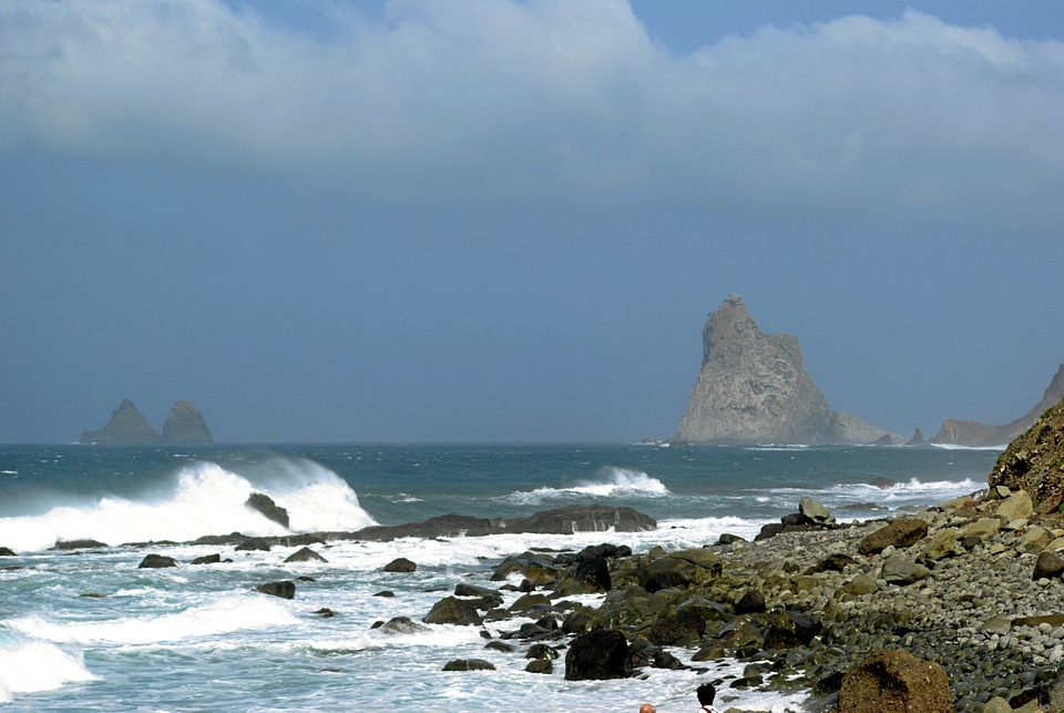 Roques de Anaga Coastline landscape in Santa Cruz de Tenerife in Spain