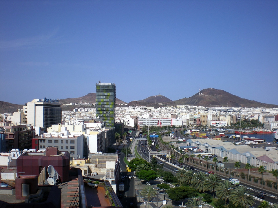 Road in the city in Las Palmas, Spain