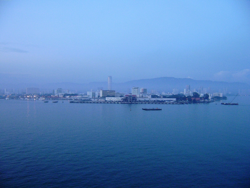 Looking at George Town in Penang, Malaysia