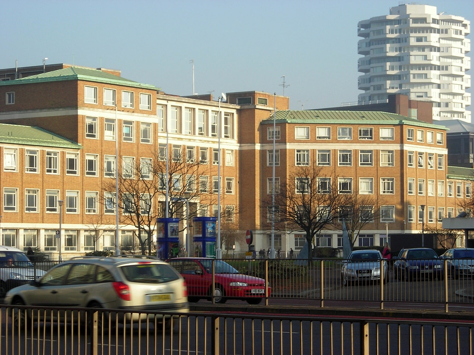 Croydon College's main buildings in Central Croydon, England