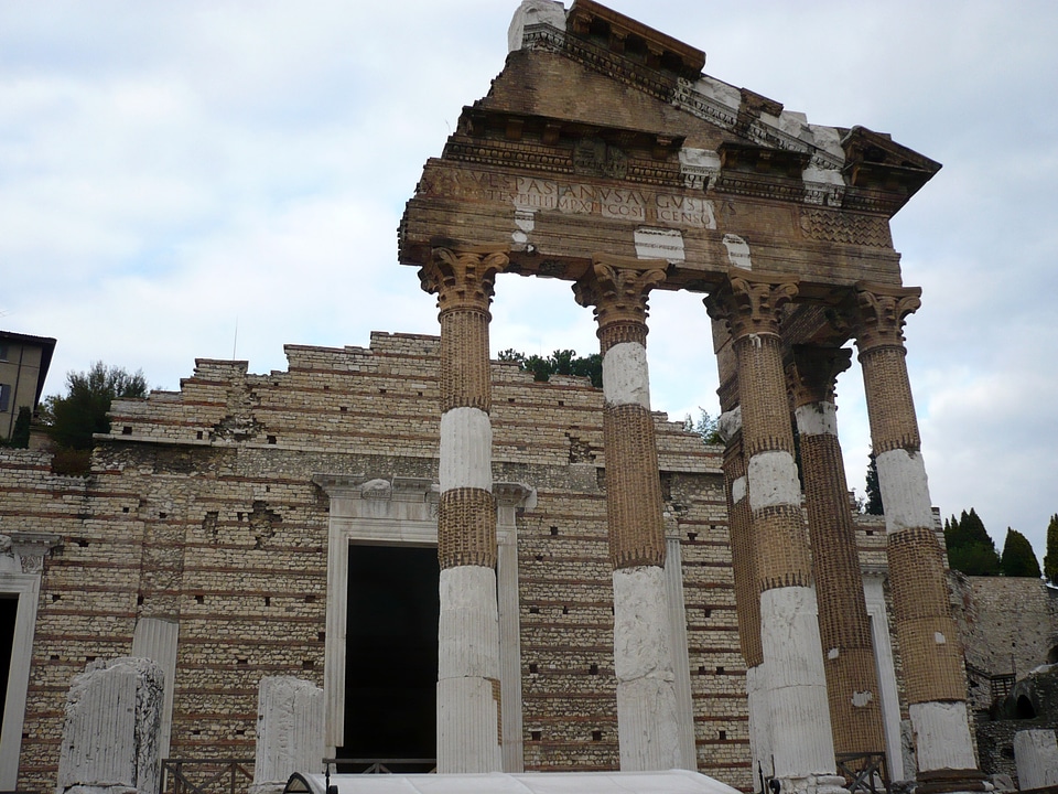 Ancient Roman temple in Brescia, Italy