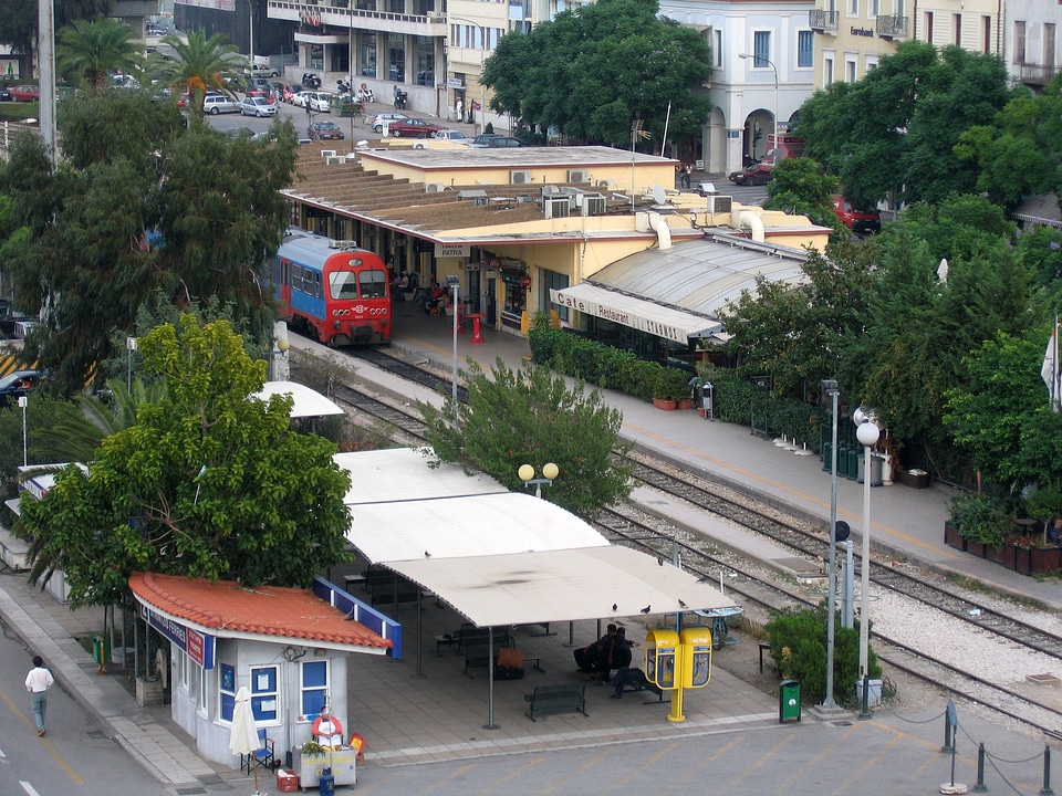 Railway station in Patras, Greece