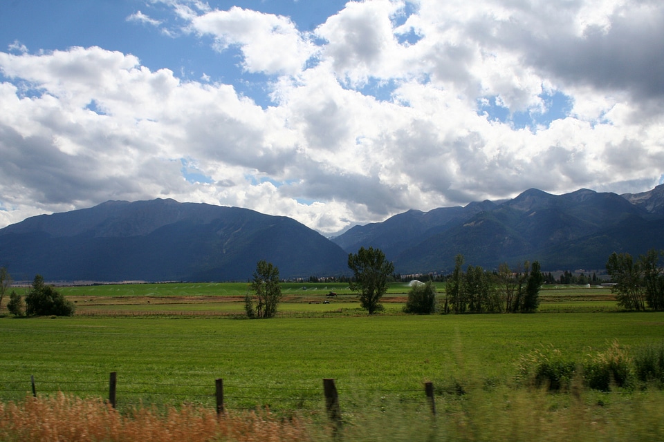 Near Enterprise, Oregon with landscape with clouds