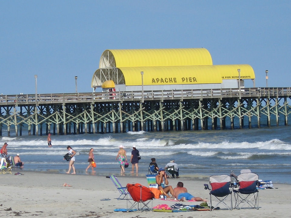 Apache Pier beach at Myrtle Beach, South Carolina