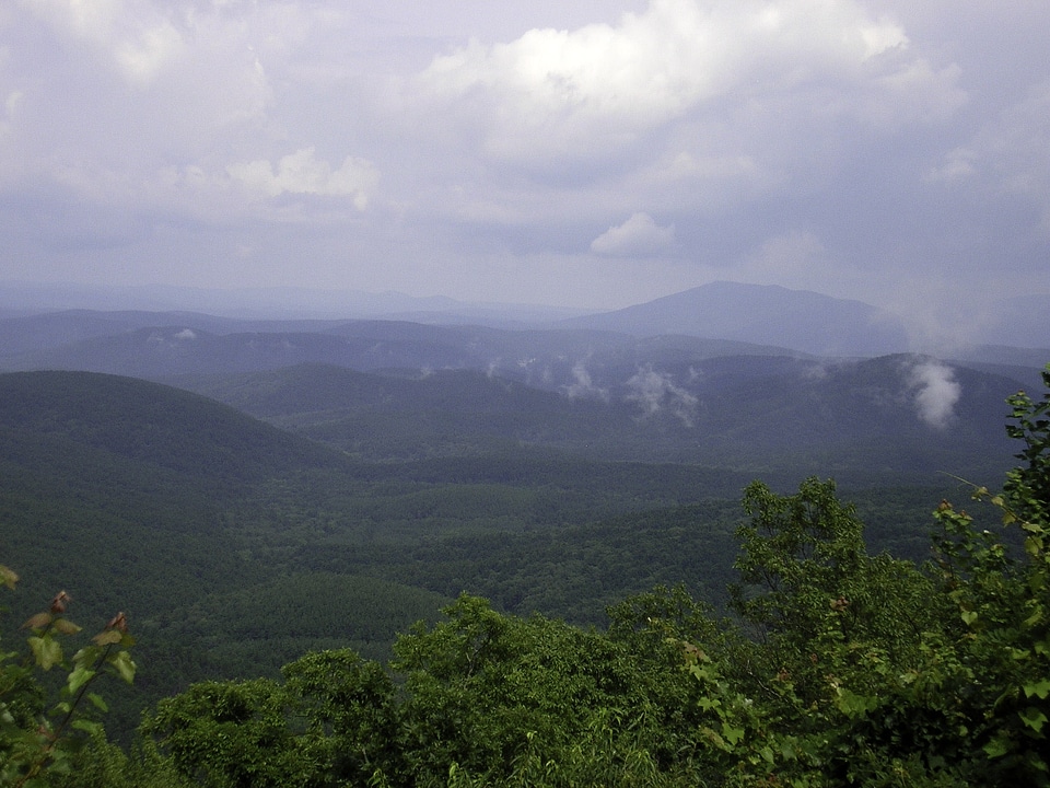 The Ouachita Mountains cover much of southeastern Oklahoma landscape