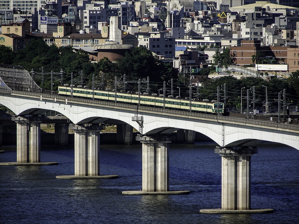 Dangsan Railway Bridge in Seoul, South Korea
