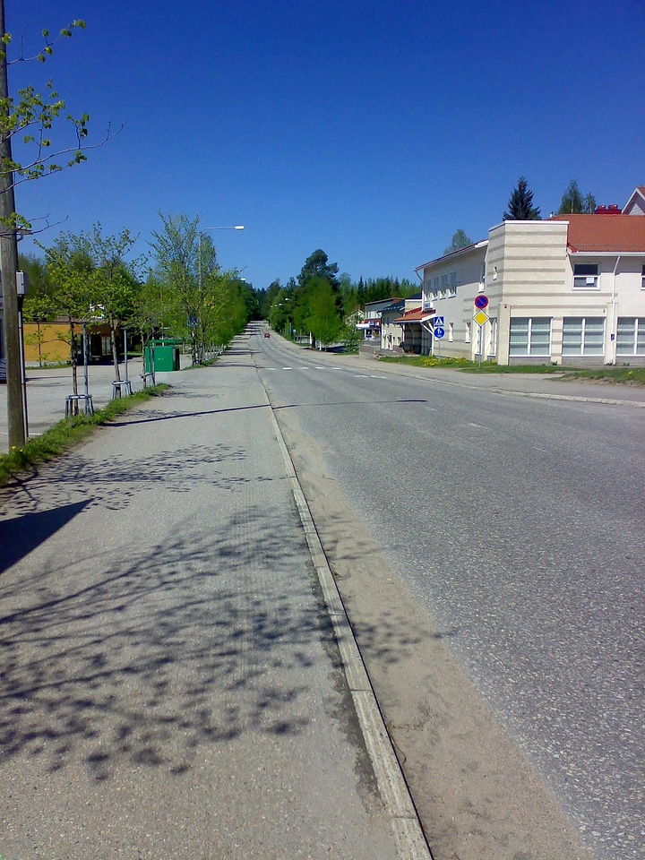Road in Rautavaara, Finland