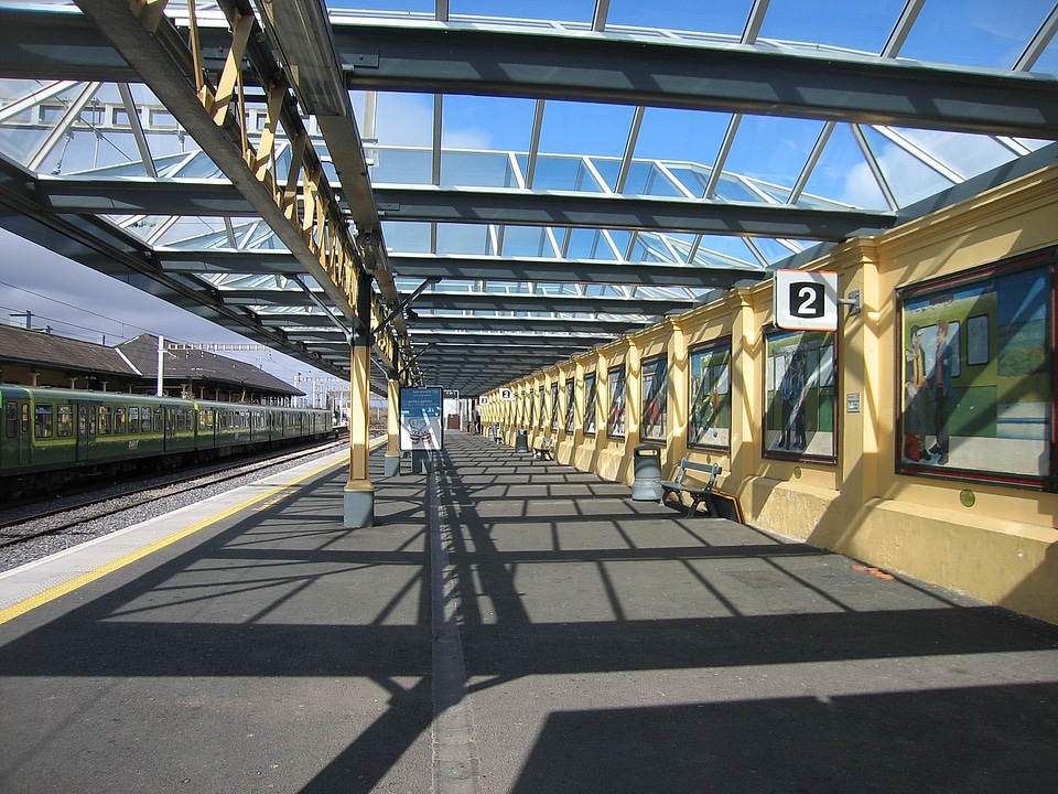 Bray Daly railway station in Ireland