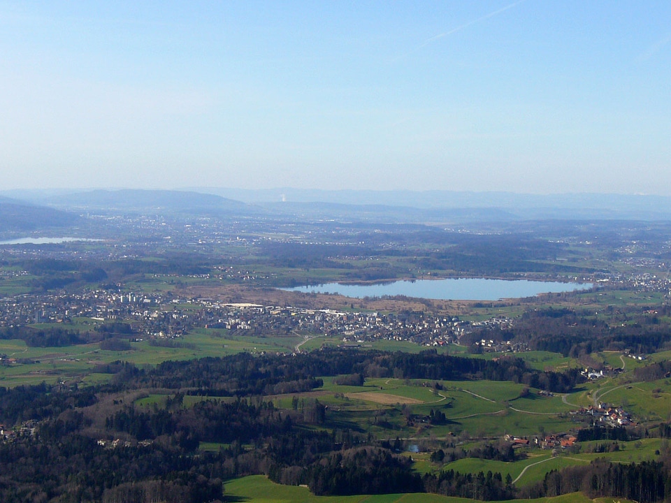 Overlook of Wezikon from Bachtel Tower, Switzerland
