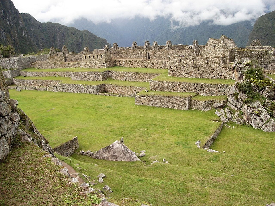 Ancient Stone Fort at Machu Picchu, Peru