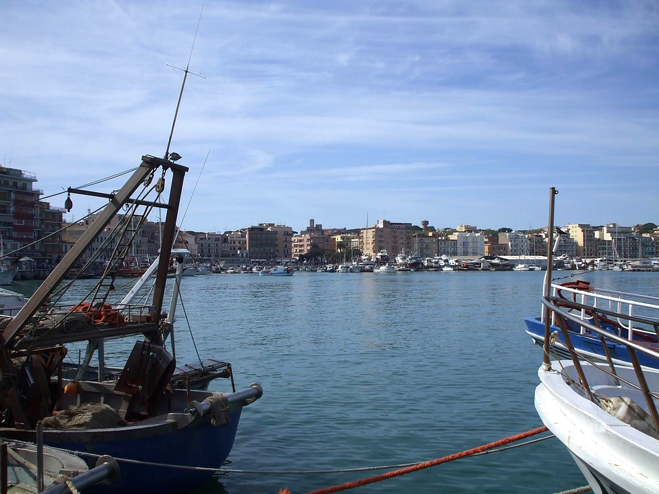 View of Anzio from the Harbor in Italy