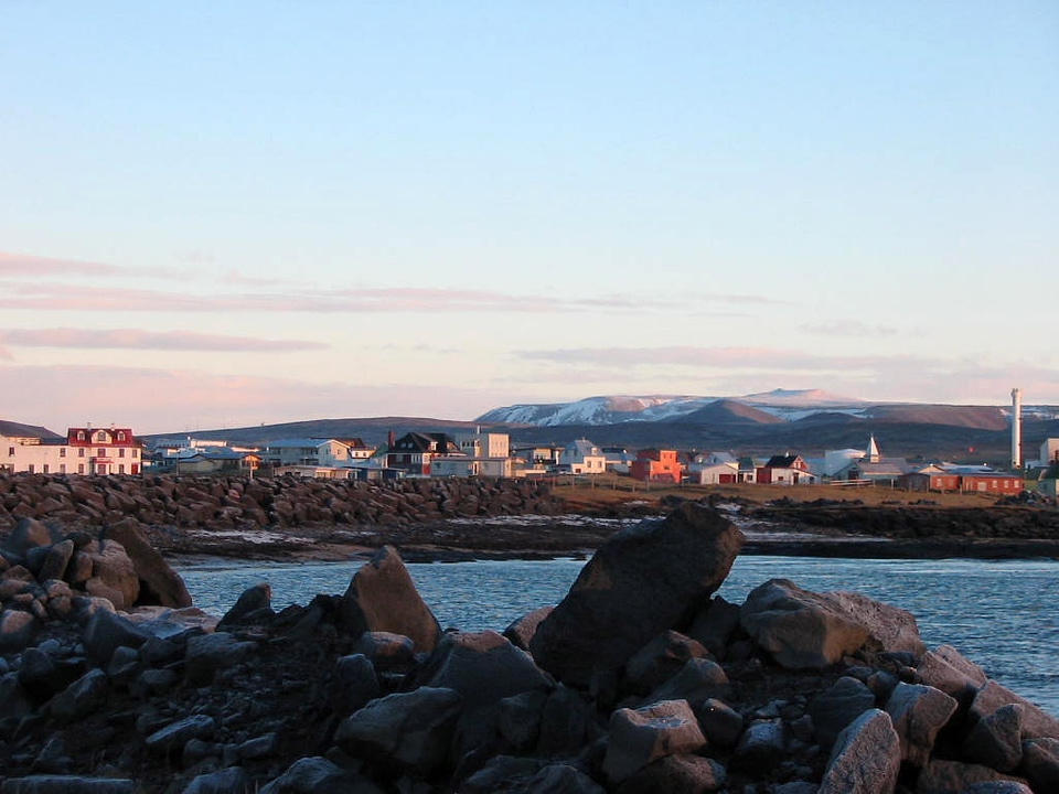 Skyline of Grindavíkurbær in Iceland