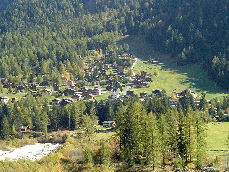 La Fouly Landscape in Orsieres, Switzerland