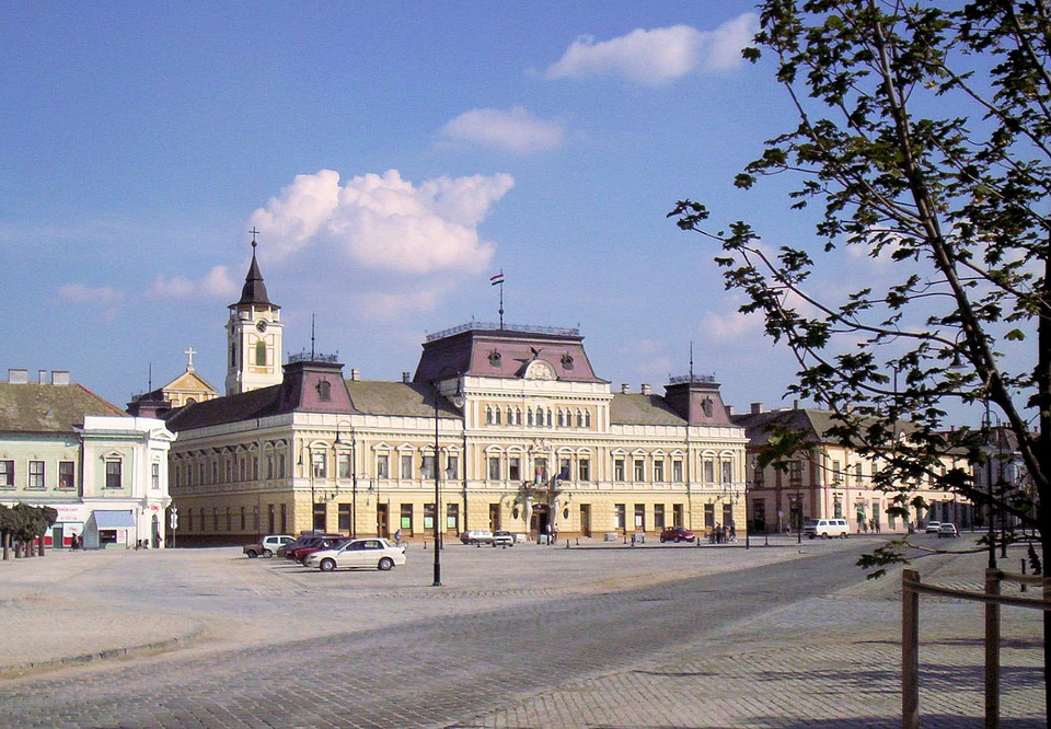 Town Hall Building in Baja, Hungary