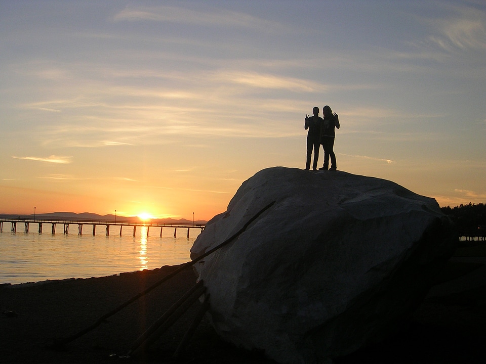 White Rock sunset Scenic in British Columbia, Canada