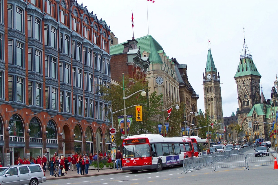 Elgin Street in downtown Ottawa, Ontario, Canada