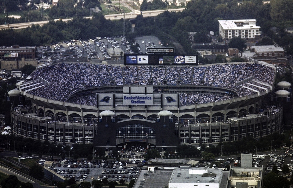 The Bank of America Stadium in Charlotte, North Carolina