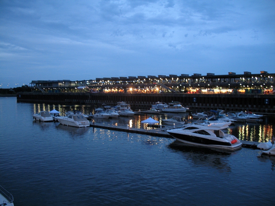 Another image of the Old Port at night in Montreal, Quebec, Canada