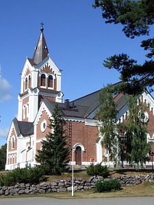 Lumijoki Lutheran Church Building in Finland