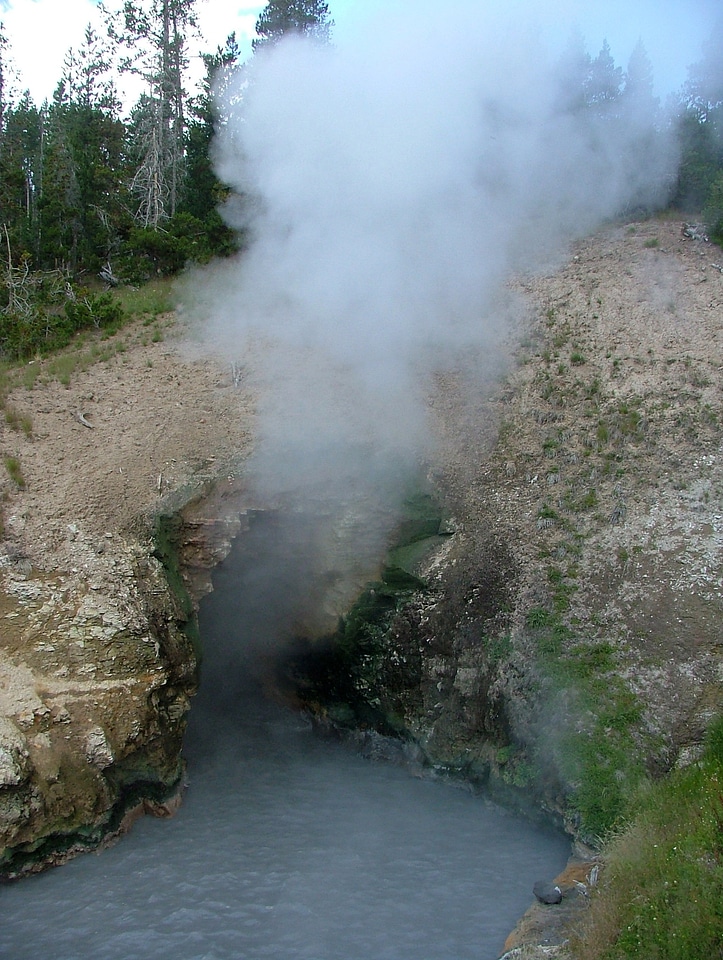 Dragon's Mouth in the Mud Volcano Area, Yellowstone National Park, Wyoming