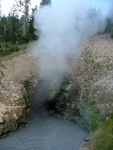 Dragon's Mouth in the Mud Volcano Area, Yellowstone National Park, Wyoming photo
