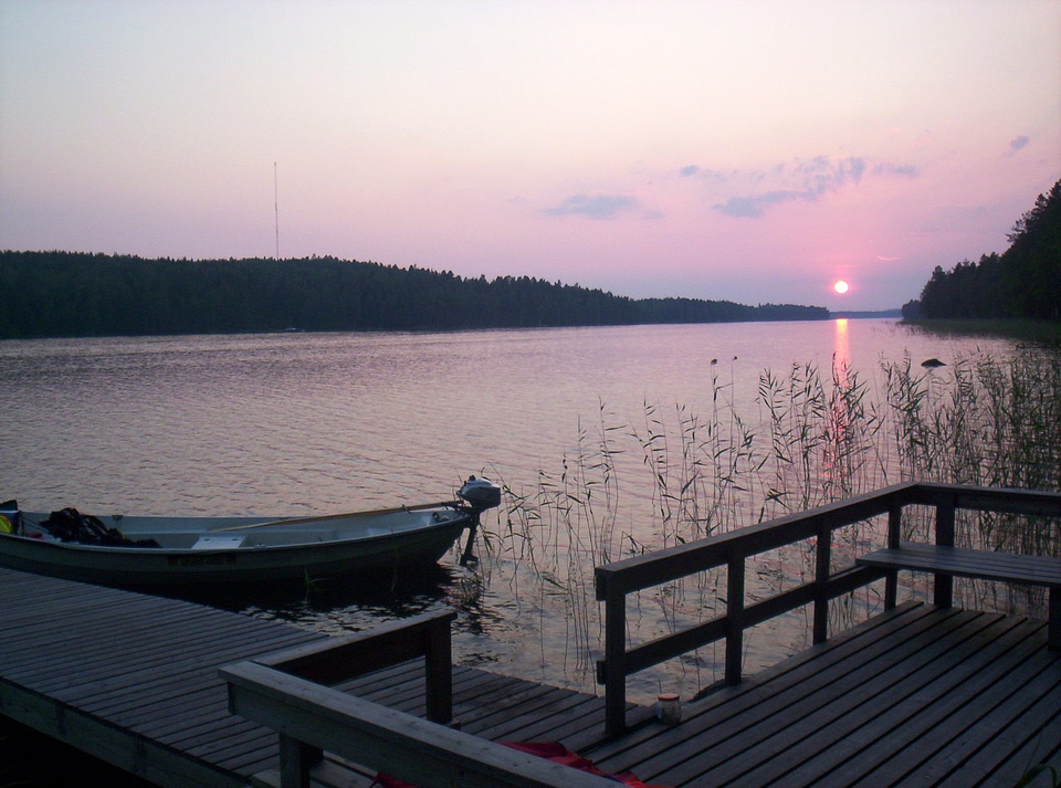 Purple Sunset over Lake Keitele in Aanekoski, Finland